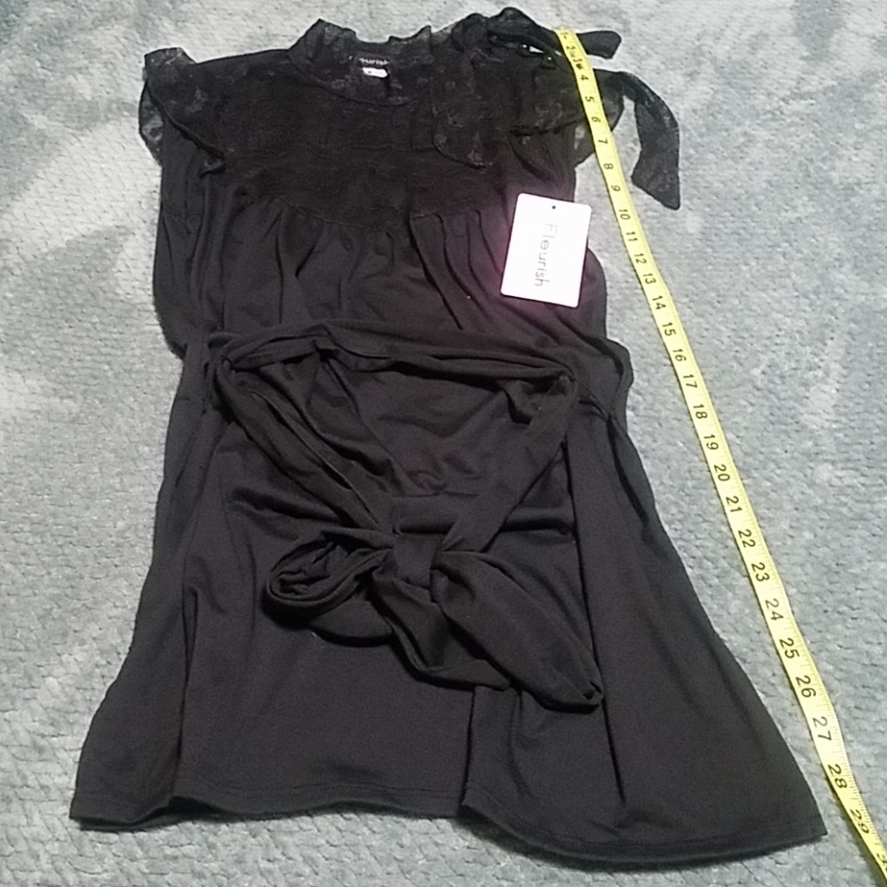 Black shirt with belt